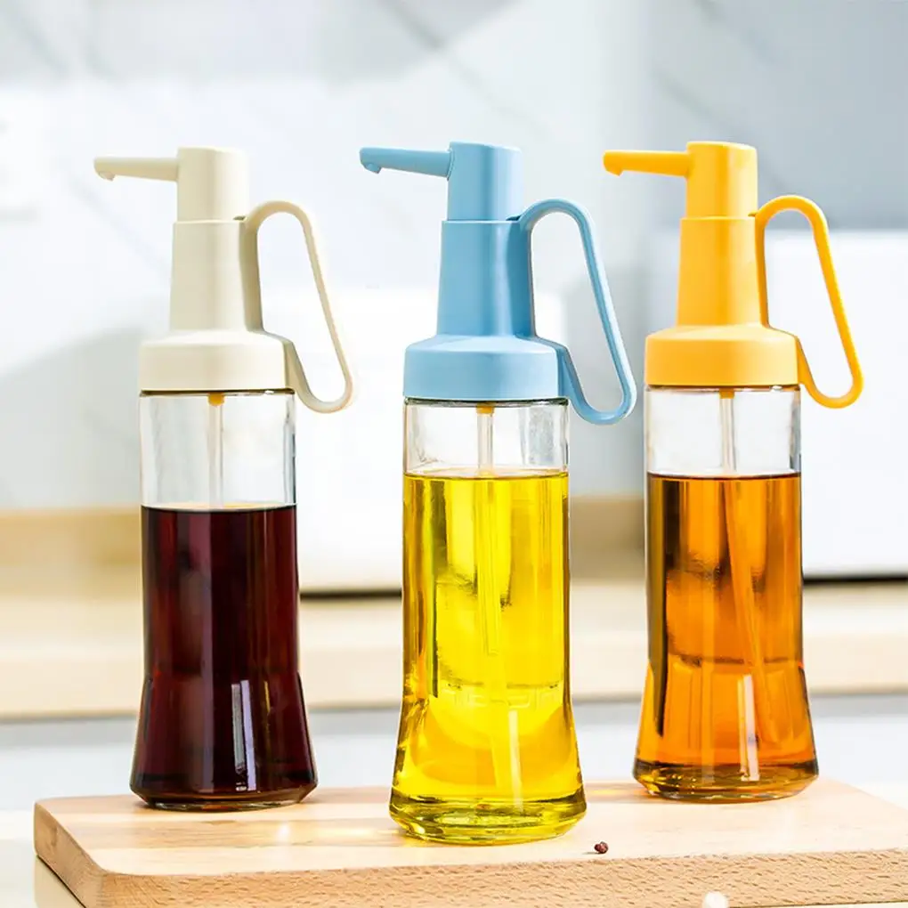 

Glass Oil Bottle Salad Dressing Vinegar Pour Pot BBQ Empty Pouring Container Household Bakery Restaurants Chef