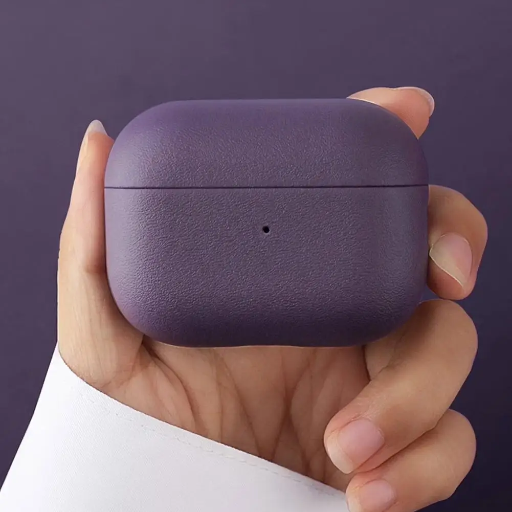 Кожаный зернистый чехол для Airpods 4 AirPods Pro аксессуары наушников Apple Bluetooth защитная