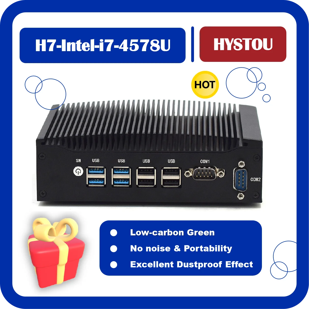 Hot Sale Official Industrial Work Fanless i7 i5 i3 Intel CPU OEM Rugged DDR4 32G RAM 512G 1TB SSD Computer Mini PC