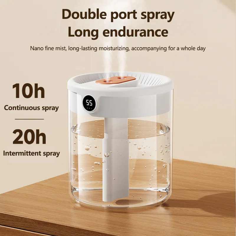 Увлажнитель воздуха с двойным соплом 2 л ЖК-дисплеем влажности