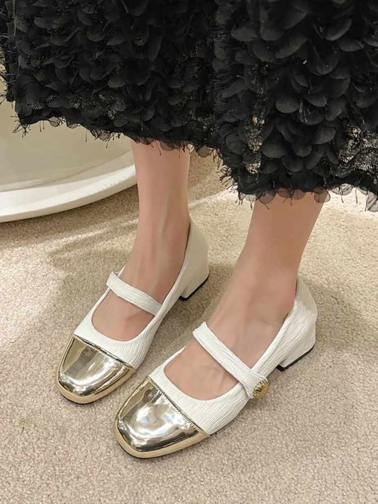 Square Toe Sandals Ladies Basketball Platform Block Heels For Women Pumps Mary Jane Sweet Lates