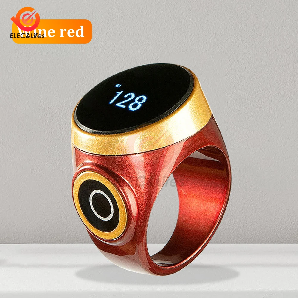 

1 шт. умное кольцо-счетчик тасбих для мусульман, зикра, цифровой тасбих 5, напоминание о времени молитвы, счетчик Bluetooth для приложения Qibla