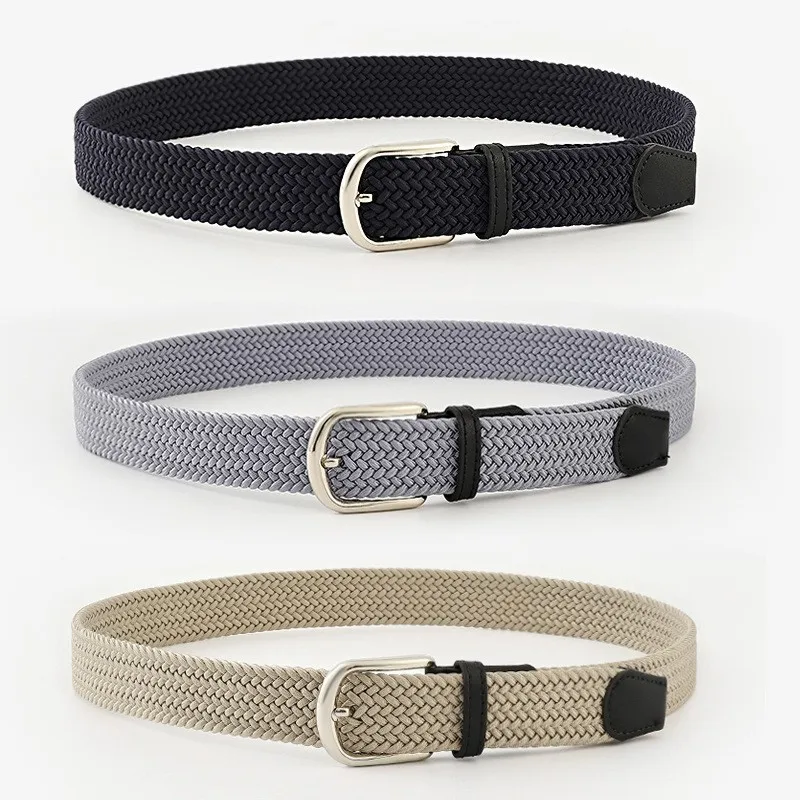 

Bauhinia Korean Version New Youth Fashion Versatile Canvas Belt High Quality Needle Buckle Belt Women's Fashion Knitted Belt