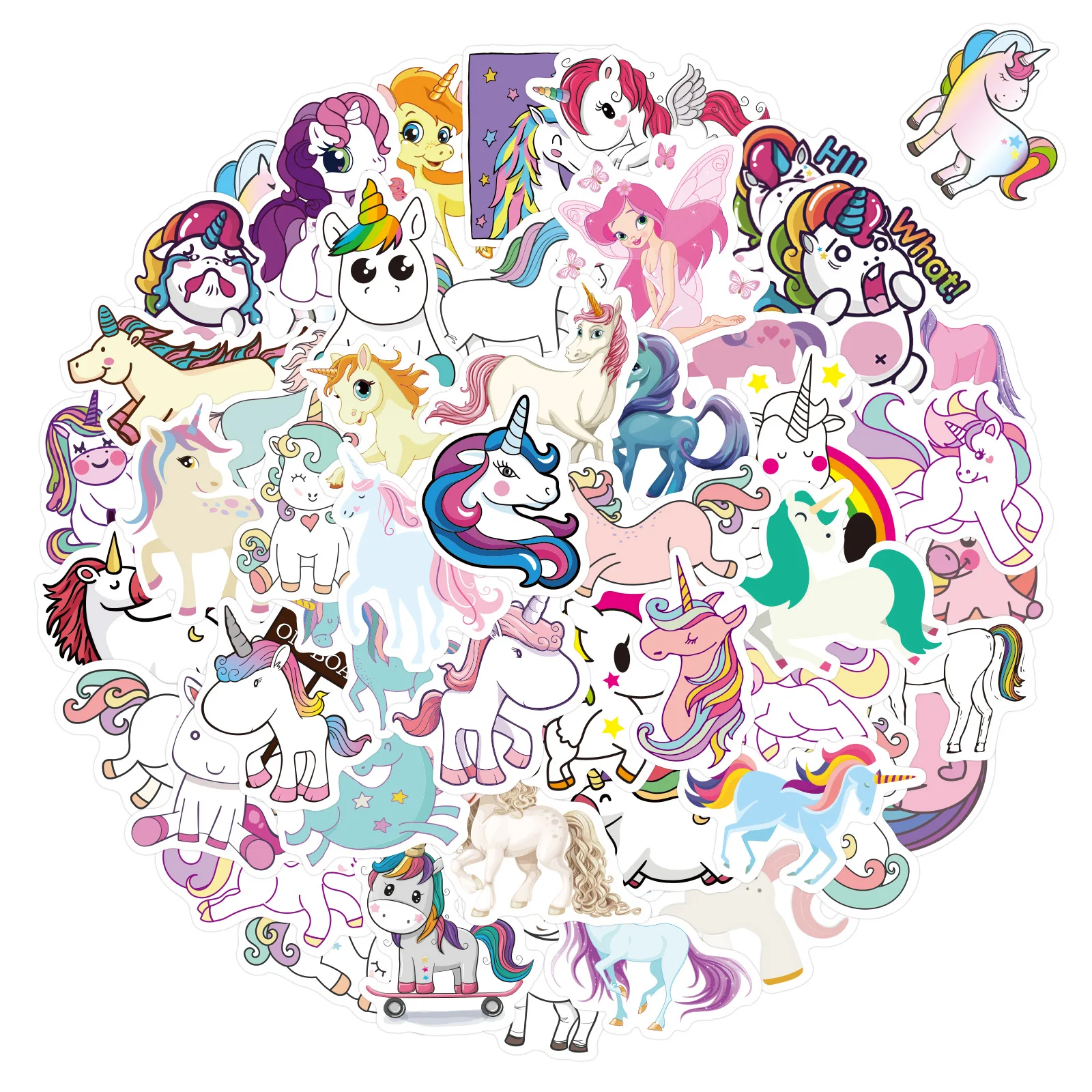 

50PCS My Little Pony: Friendship Is Magic Anime Unicorn Cartoon Graffiti Waterproof Sticker Luggage Computer Decoration