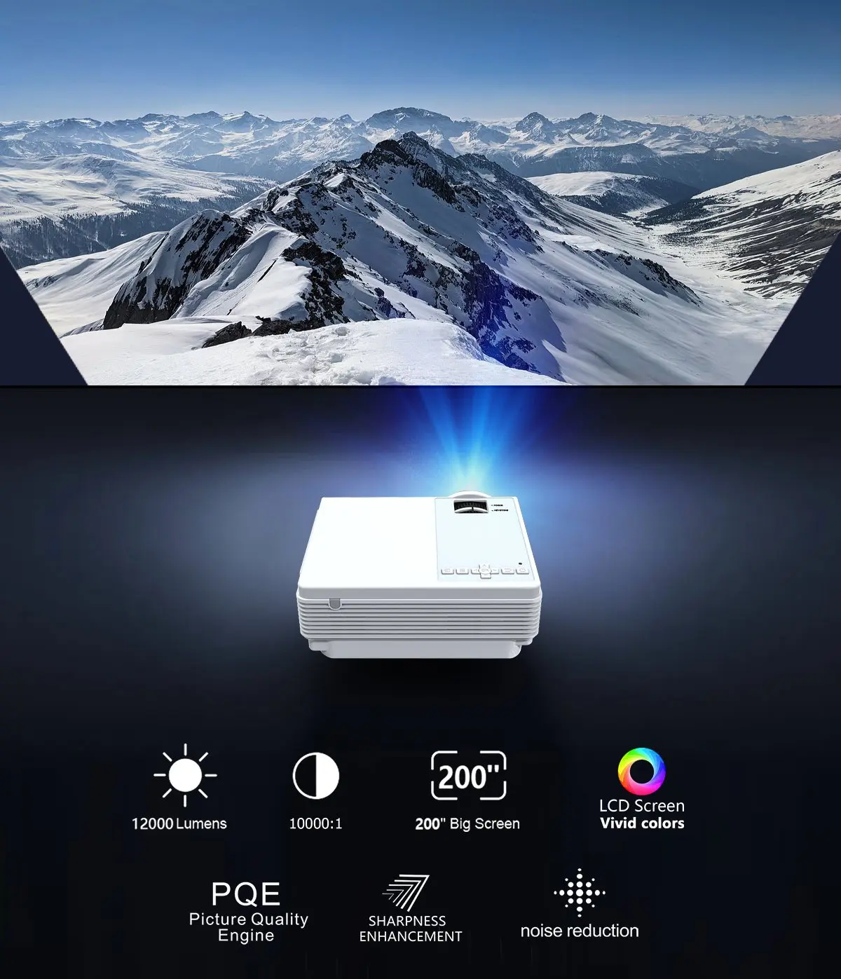 Умный портативный видеопроектор SUNYS 4K проектор для домашнего мини-кинотеатра