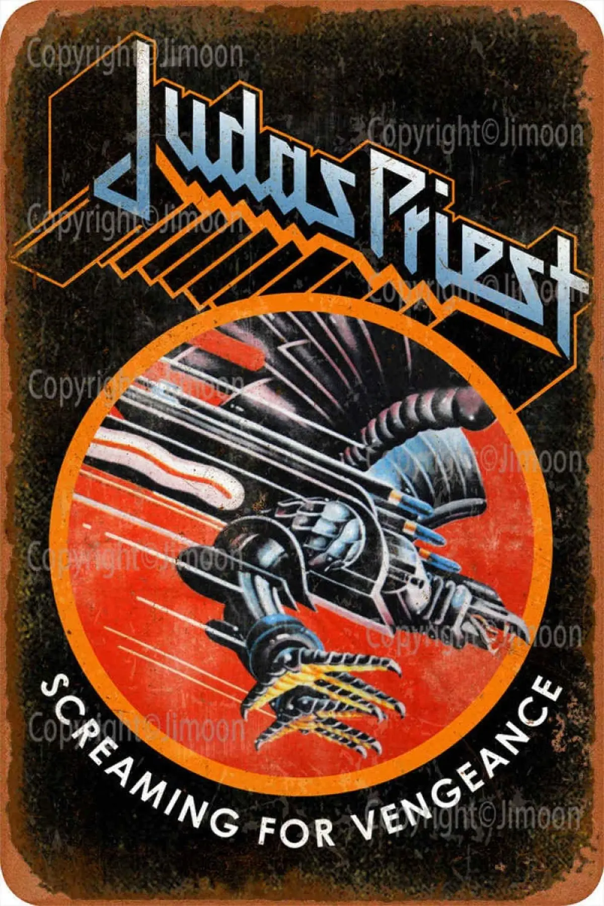 

Judas Priest Screaming For Vengeance Vintage Tin Sign Art Iron Painting Rusty Poster Decoration Aluminum plaque