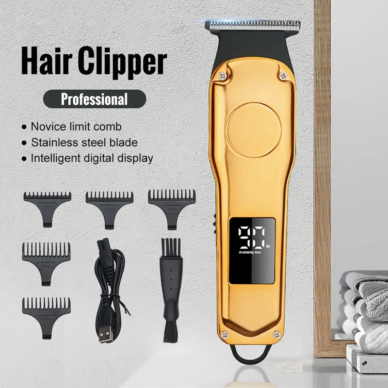 

Men's Electric Hair Clipper Cordless Clippers Cutter Adults & Kids Razors Professional Trimmers with Guide Comb