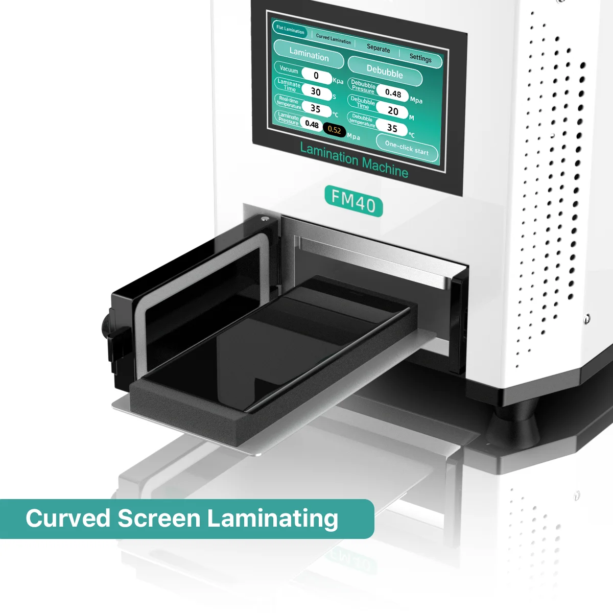 REFOX-FM40 Ламинатор 5 в 1 для ремонта изогнутых и плоских экранов 7 дюймов Встроенный