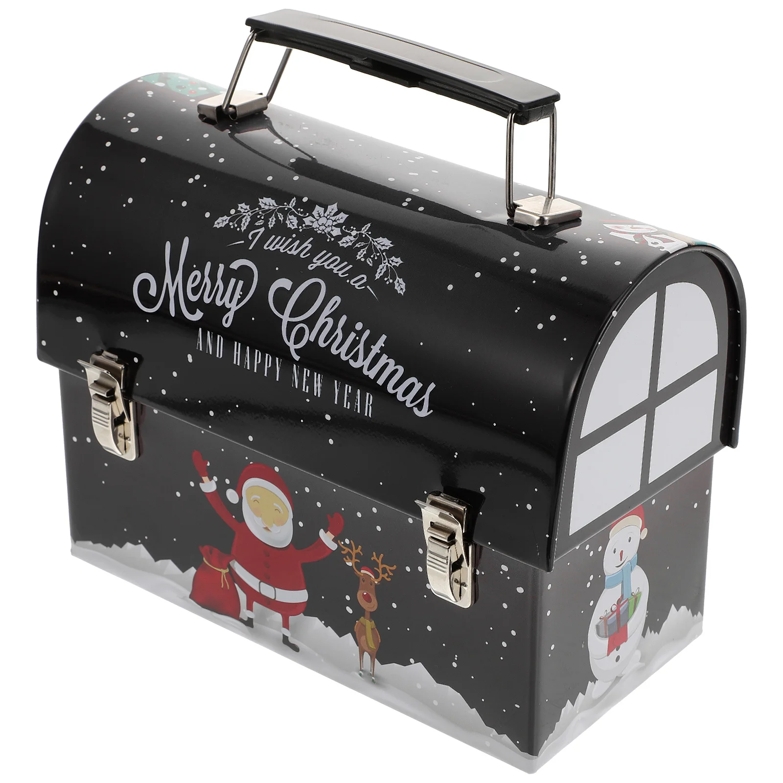 Рождественская коробка жестяная банка для конфет рождественский подарок