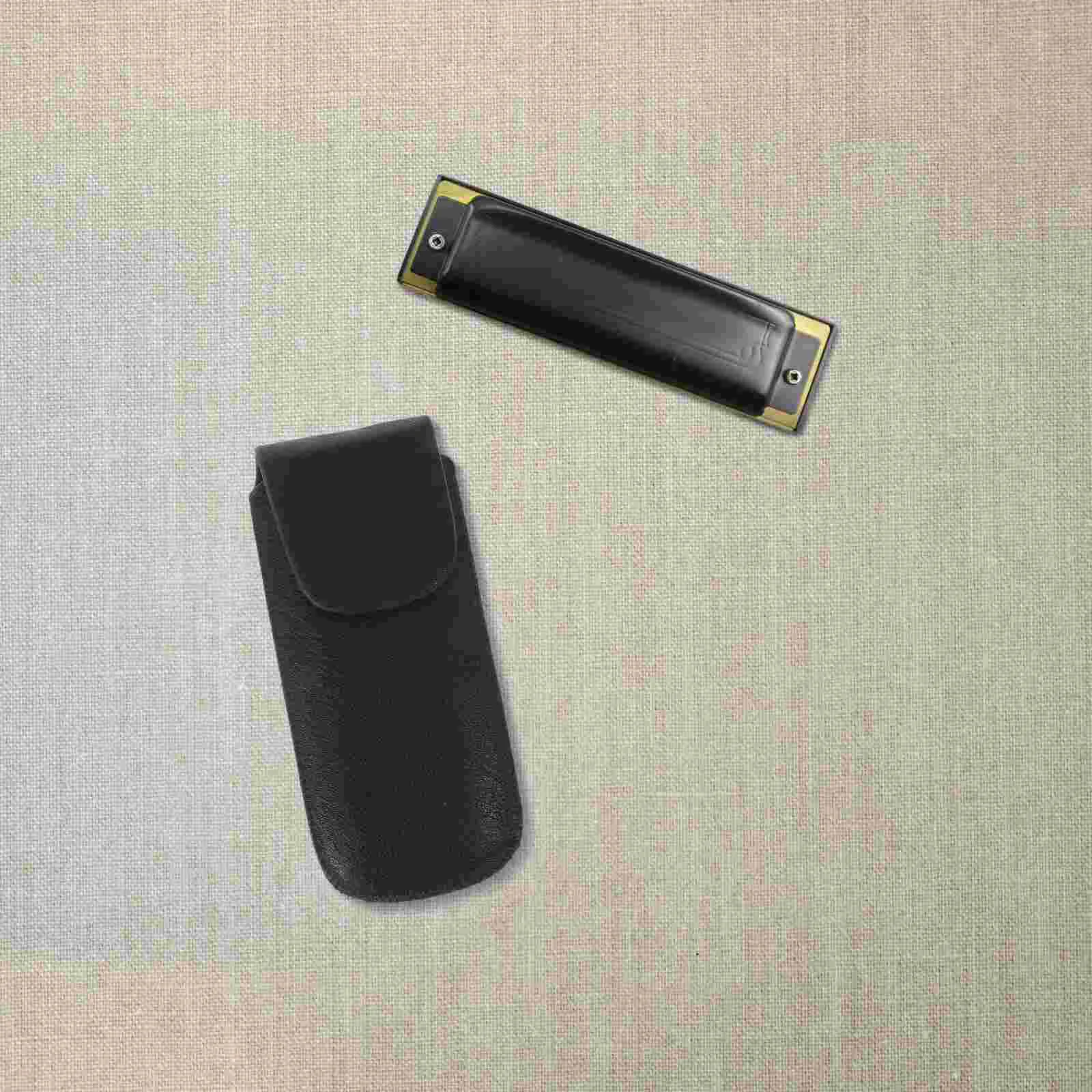 

Waterproof Containers 10 Hole Harmonica Bag Cover Sturdy Durable Stand-up Storage Simple Case Holder