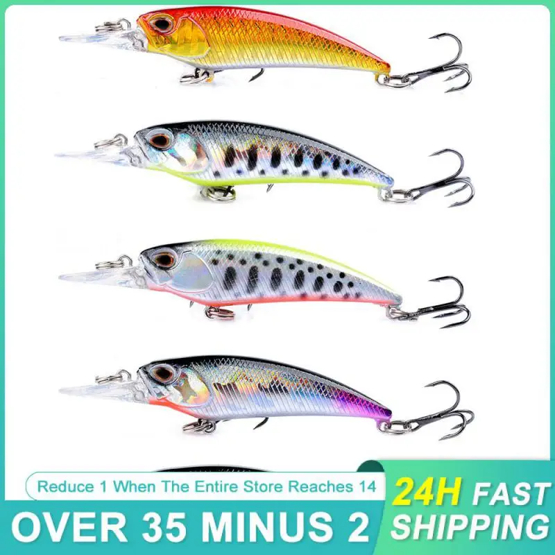 

5 Pcs Abnormality Eye Road Subbait 7.5cm5g Slow Sinking Mino Fish Bait Long Range Sea Fishing With Freshwater Sound Beads