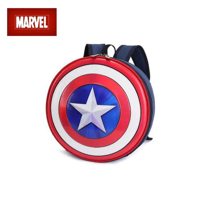 

Disney Marvel Superheroes Children Backpack Captain America Shield Schoolbags for Boys Primary School Bag Kids Cartoon Bag Gift