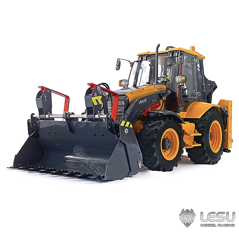 Игрушки LESU 1/14 Metal Aoue BL71 RC Экскаватор-погрузчик Дистанционная строительная