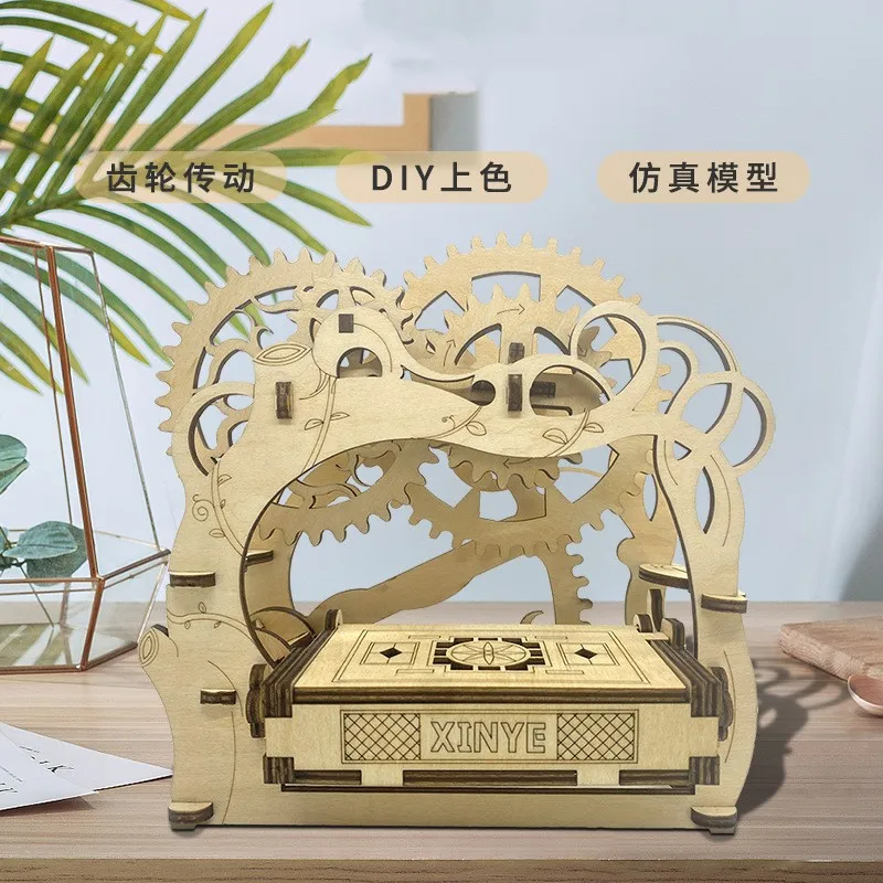 

Wooden Assembly Model Stereo Puzzle Creative Office Desktop Decorations Diy Handmade Gifts PZ-319