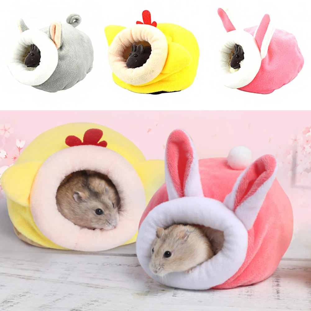

Soft Plush Winter Warm Cute Hamster Cotton House Small Animal Nest Guinea Pig Squirrel Mice Rat Sleepping Bed Keep Warm Nest