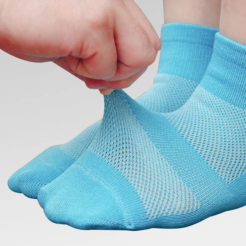10pairs Trampoline Socks Indoor Non-Slip Sports Yoga Socks Pure Color Thickened Dispensing Women's Mesh Trampoline Socks Cotton