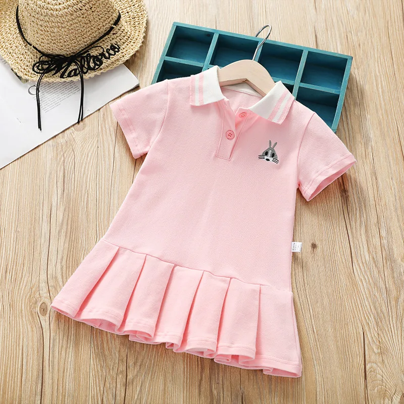 Летнее платье для девочек новое дизайнерское платье-поло повседневная