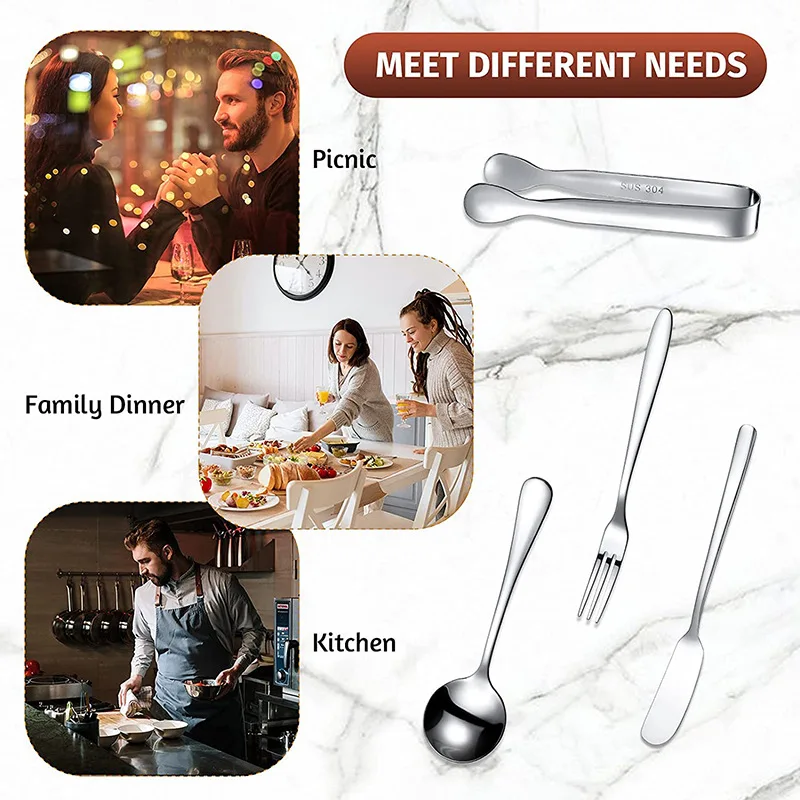 14 шт. мини-Сервировочные щипцы шпатели для масла ложки вилки домашняя