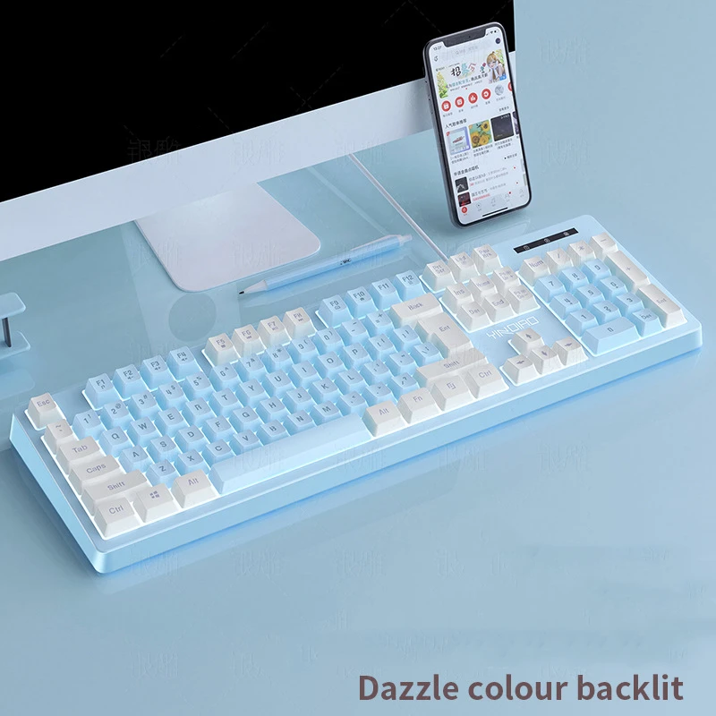 

Клавиатура игровая Механическая Проводная с RGB-подсветкой, 104 клавиш