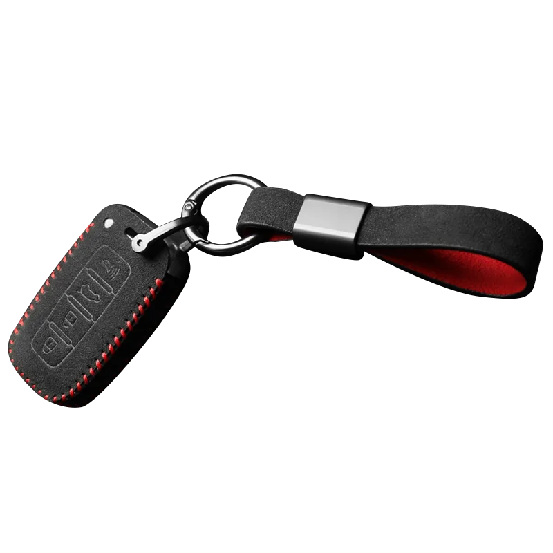 

for Kia Rio Soul Borrego Sorento Optima Alcantara suede special key protection cover car keychain