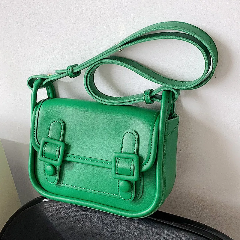 

Ins Wild Women's Shoulder Bag Pu Leather Small Square Bag Brand Designer Crossbody Pack Girl's Purse Handbag Sac Messenger Bag