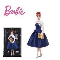 Barbie Tribute Collection Lucille Ball Doll Wearing Blue Dress Lace Jacket Doll Stand Model Limited Collections Collectors Gift
