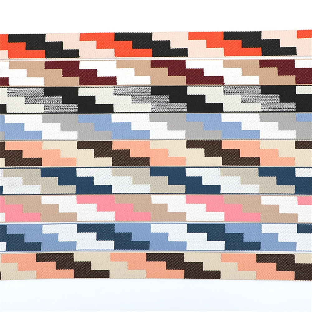 

1 PCS Apparel Textile Accessories Jacquard Webbing Luggage Decorative Belt Casual Style DIY Bags Strap HomeTextile Accessories