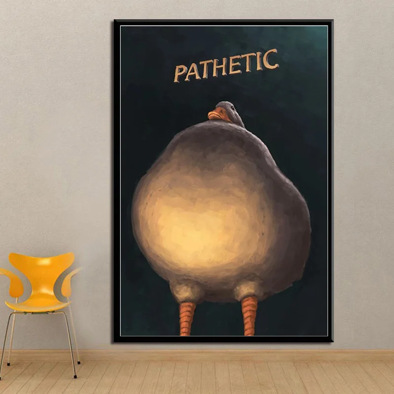 

Judgmental Duck Funny Poster Pathetic Humor Duck Canvas Painting Wall Art Picture Print Living Room Home Decoration Gift Cuadros