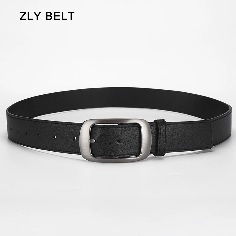 Новинка 2024 модный однотонный ремень ZLY для мужчин и женщин из искусственной кожи