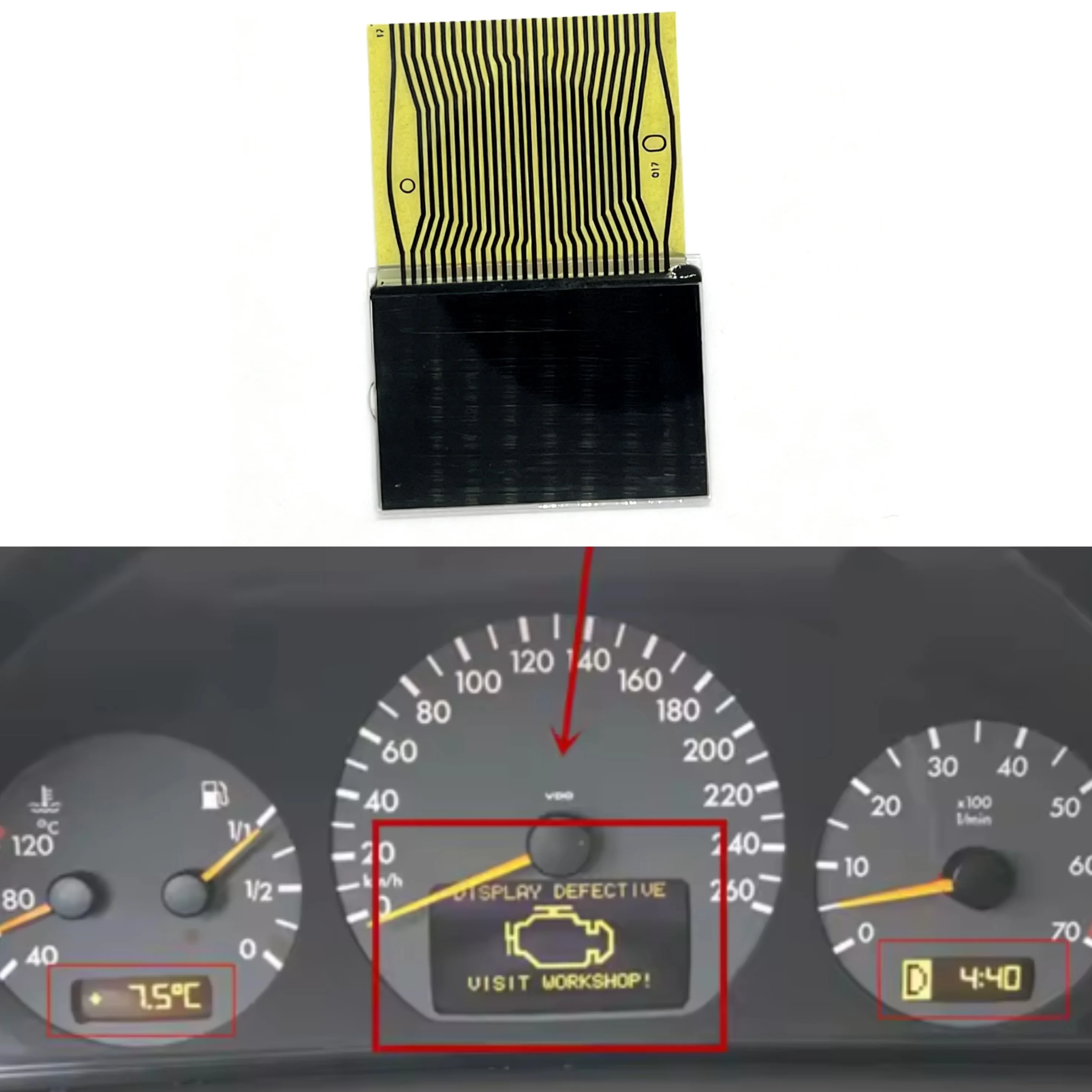 

Средняя приборная панель, ЖК-дисплей приборной панели для Mercedes Benz C class W202 для E Class W210 для CLK