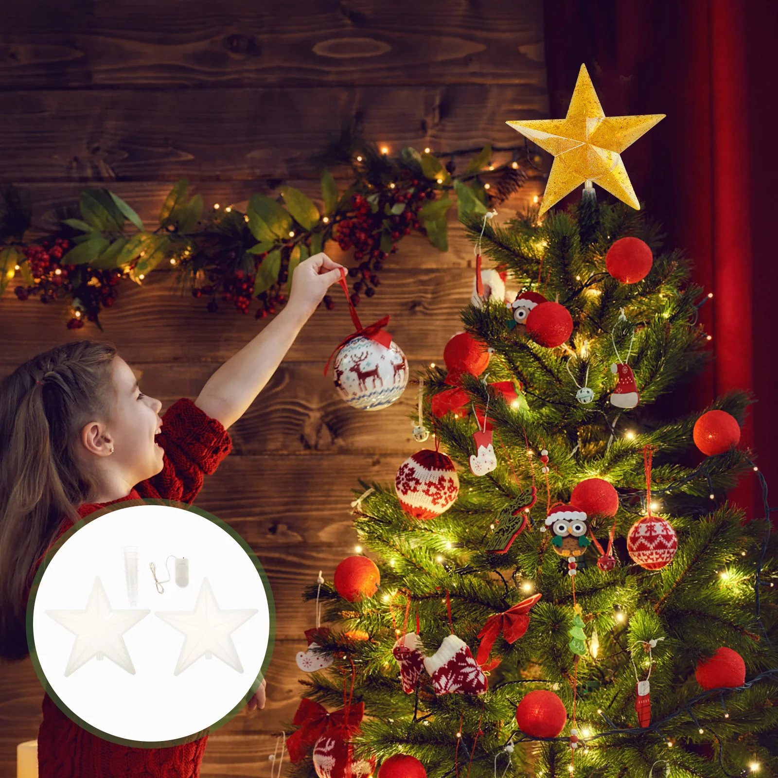 Рождественская звезда трафарет DIY поставка силикагель зеркало настенный декор