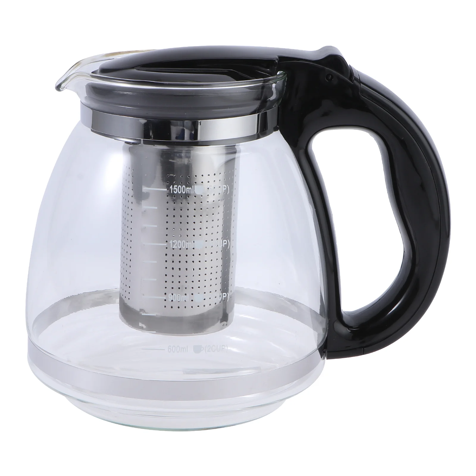 

Coffee Pot Glass Teaware Bar for Stainless Steel Filter Heat Resistant 1PC OUNONA