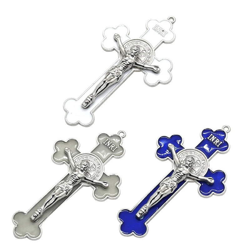 Luminous Cross Charms Retro Gothic Cross Charm Alloy Cross Pendant for Making Church Ornament Keychain Room Ornaments