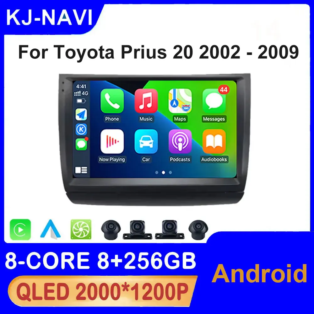 Автомобильный радиоприемник для Toyota Prius 20 2002-2009 Android Auto Мультимедийный плеер Carplay