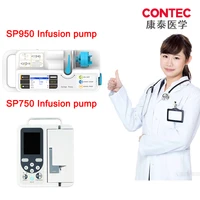 contec sp750 sp950 infusion pump real time alarm large lcd display volumetric iv fluid syringe pump human or veterinary use