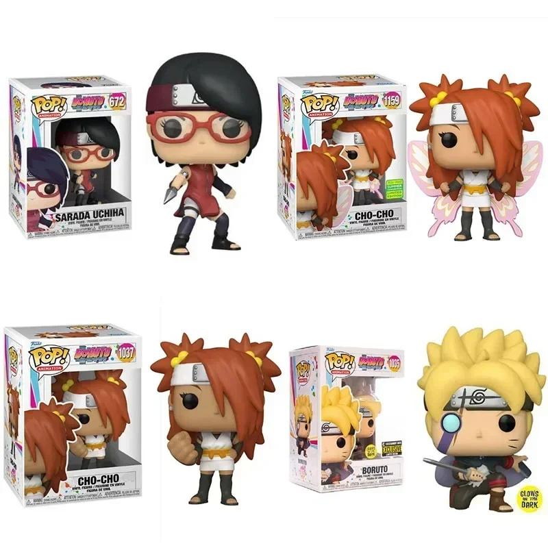 Funko POP Анимация BORUTO Sarada Uchiha 672 # Чо-Чо 1037 Боруто 1035 Чо-чо 1159 Виниловая фигурка модель