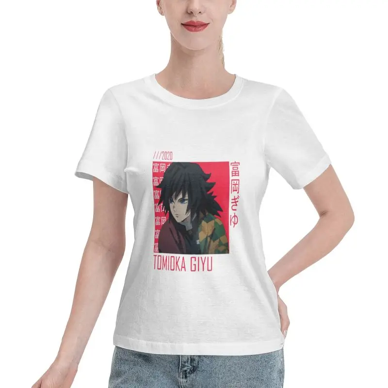 

Demon Slayer New Short Sleeve Printed Clothing Women T Shirts Harajuku Pattern Clothing Women Tops Cotton