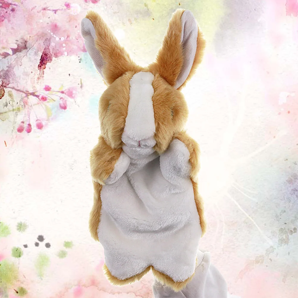 

Игрушка-кролик из мультфильма, плюшевая ручная марионетка, рассказ рассказов, реквизит для ролевых игр, аксессуар для родителей, детей, белый цвет