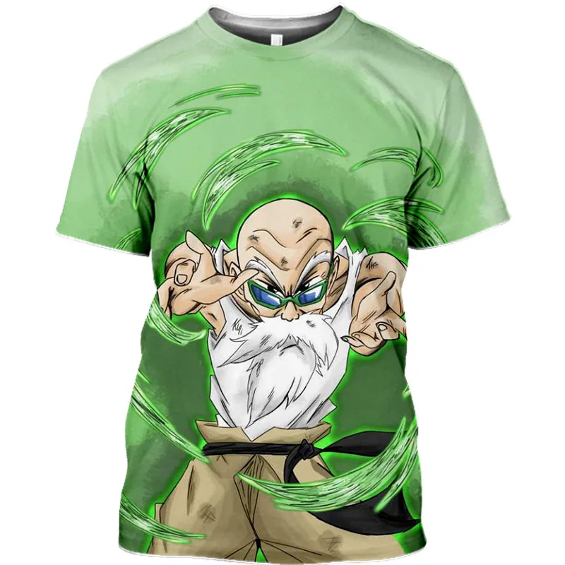 Новинка футболка Master Roshi Paffu Bandai Dragon Ball Z для мужчин повседневная хлопковая