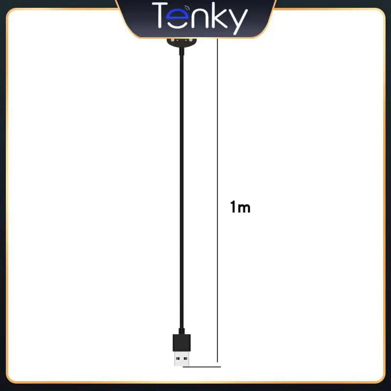 

1 Meter Long Smart Watch Charging Cable Steady Current Lte Magnetic Charging Cable Battery Life Anti-tangle Charging Cable Black