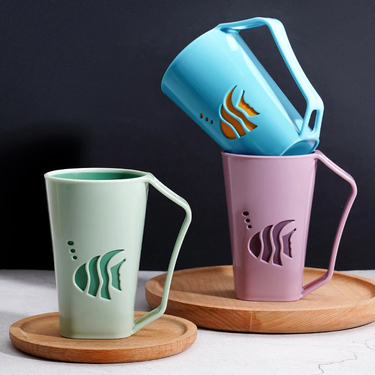 

Bathroom Cup Lovely Plastic Drinking Cups Samll Fish Kids Home Acrylic Toothbrush Cup Bathroom Accessories Set Storage