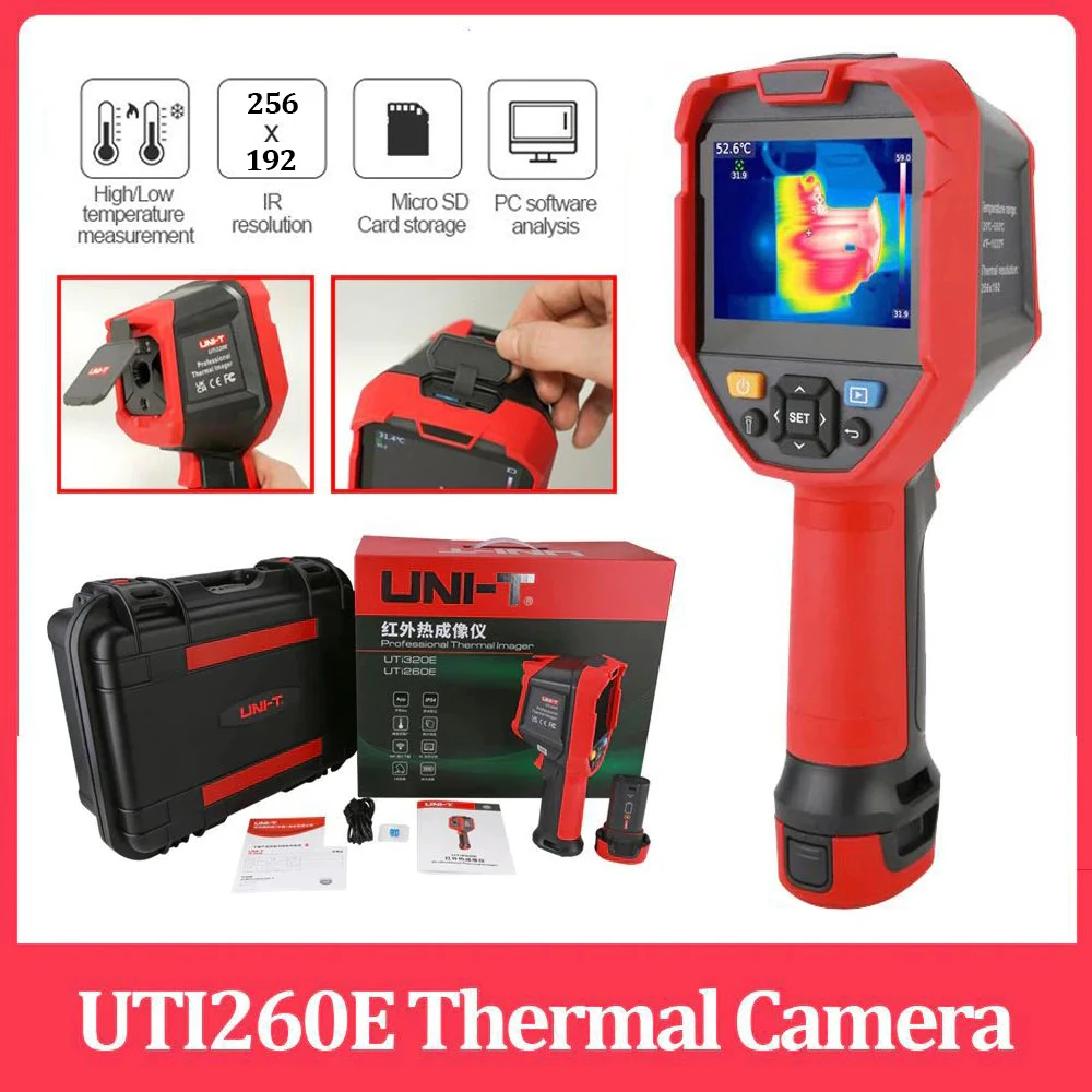 UNI-T UTI260E Инфракрасный Тепловизор 256x19 2 камера промышленная печатная плата