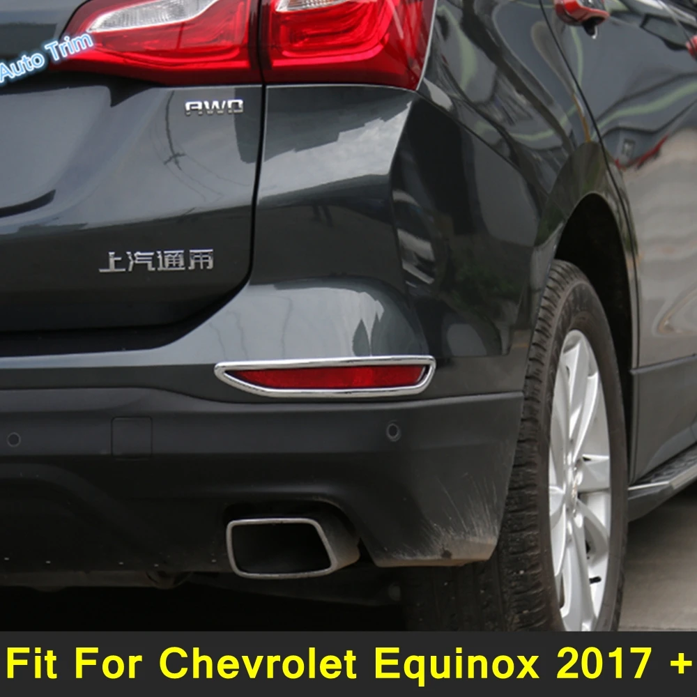 

Auto Styling Rear Tailgate Fog Lights Lamp Frame Cover Trim 2 Piece / Set For Chevrolet Equinox 2017 - 2022 Chrome Accessories