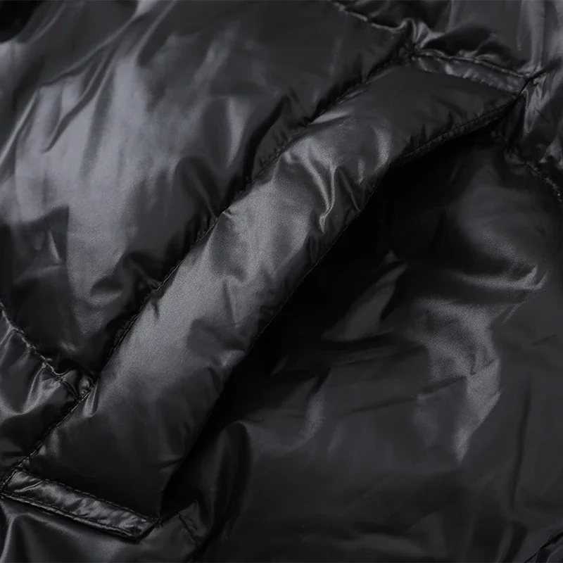 Роскошная зимняя мужская одежда YEAE черная пуховая куртка толстый теплый средний