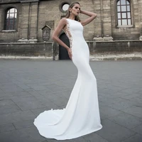 sexy mermaid wedding dresses lace backless beach bridal gowns robe gown custom made robe de mariee