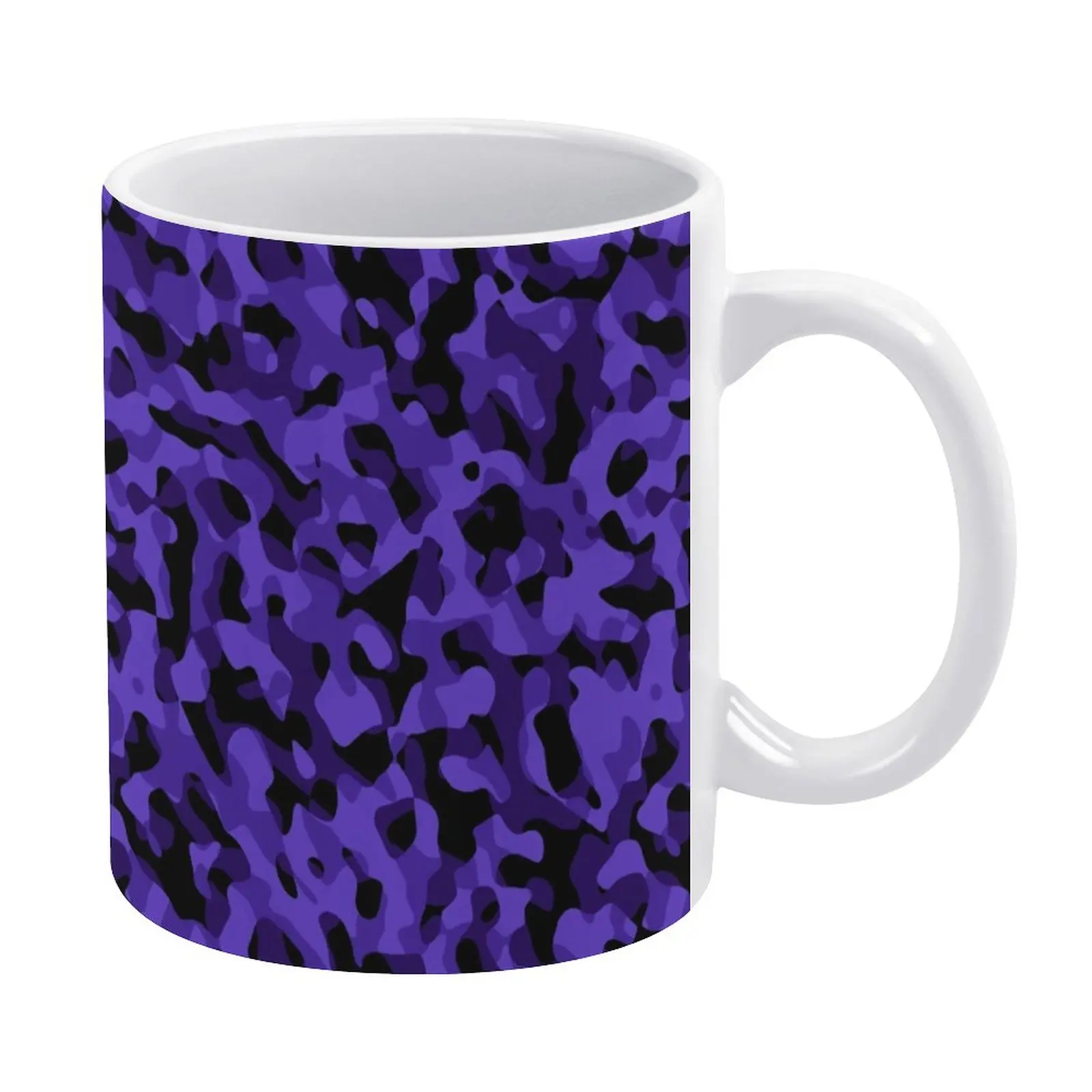 

Dark Camo Print Mug Purple and Black Wholesale Mug Kawaii Pottery Cafe Cups