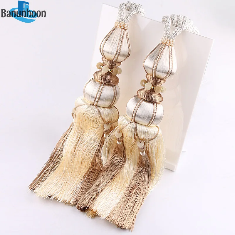 

Петельками для штор ручная тканый галстук шар подвесные шторы крюк подвеска с бахромой аксессуары для украшения дома Tieback