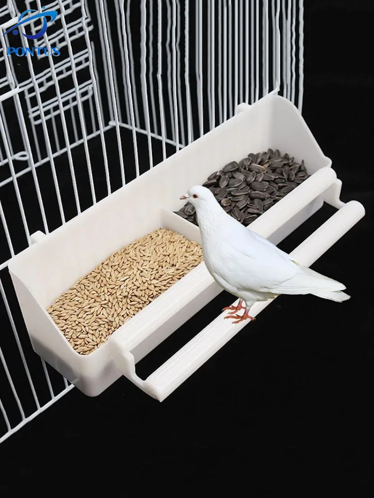 

2in1 Bird Feeders Food Water Bowl Dual Feeding Cup Hummingbird Aviary Hanging Stand Window Bird Feeder Birds Parrot Accessories