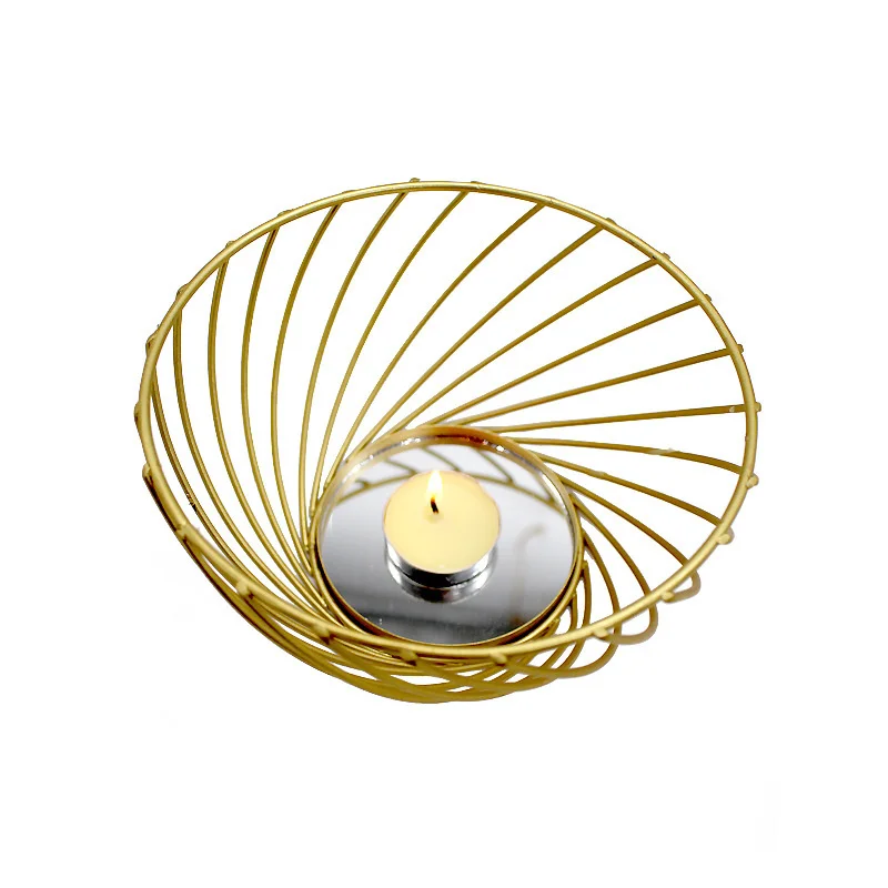 Железный Европейский подсвечник Ins золотой зеркальный креативные домашние