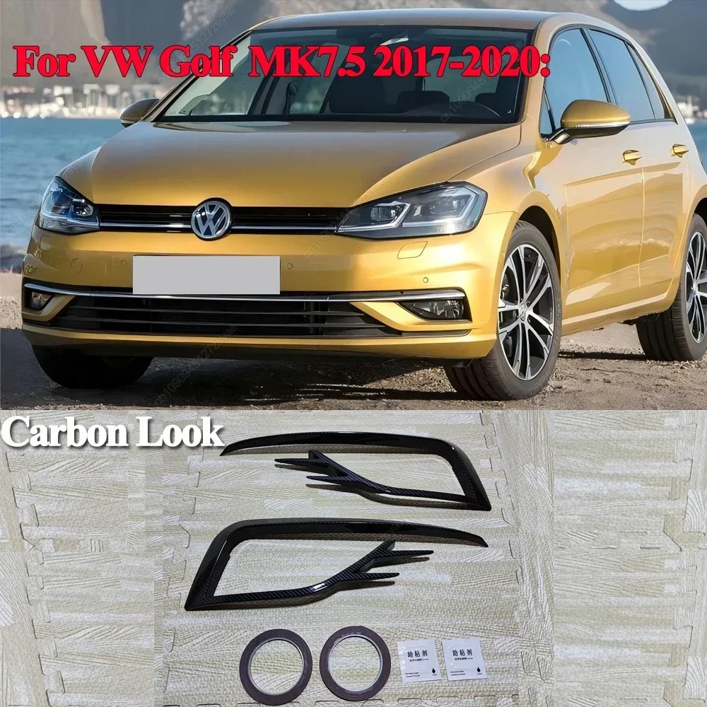 

2 шт. для VW Golf 7 7,5 MK7 MK7.5 2012-2020 передний бампер, спойлер, автомобильный бампер, противотуманная фара, решетка, накладка, комплект кузова, тюнинг ABS